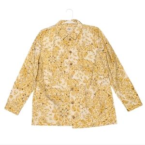 Sezane 100% Cotton Denim Will Jacket Alcazar Ocre Chore Jacket Yellow Large NWT